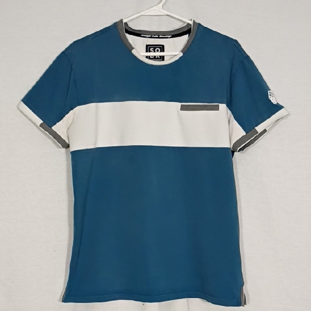 Mens Straight Outta Brooklyn Sobk Blue And White Short Sleeve Tee Size Large